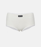Miu Miu Pointelle cotton micro shorts