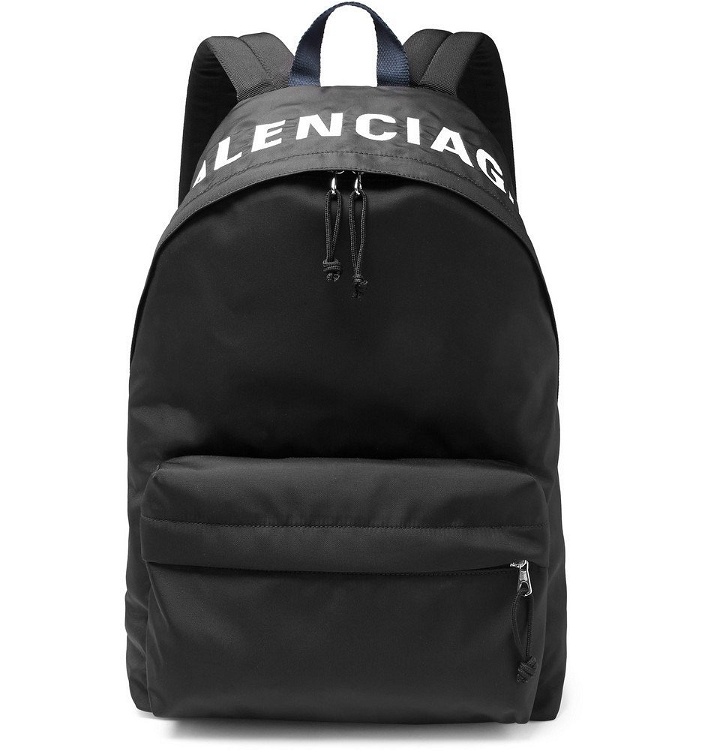 Photo: Balenciaga - Logo-Embroidered Canvas Backpack - Men - Black