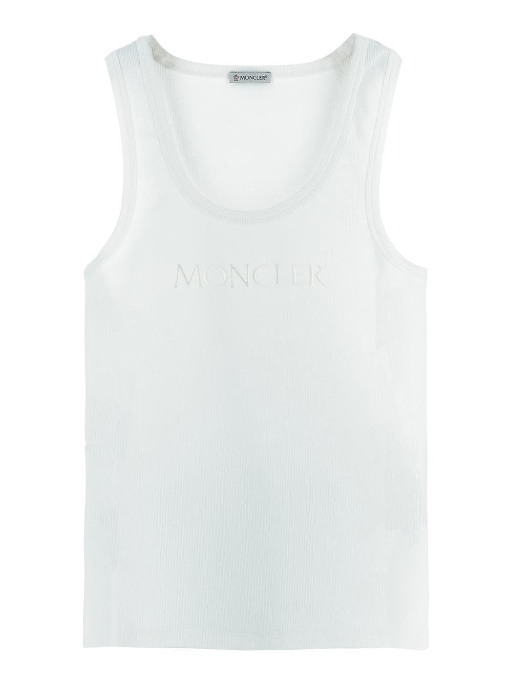Moncler White Printed Tank Top Moncler