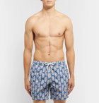 Hartford - Mid-Length Printed Swim Shorts - Men - Blue