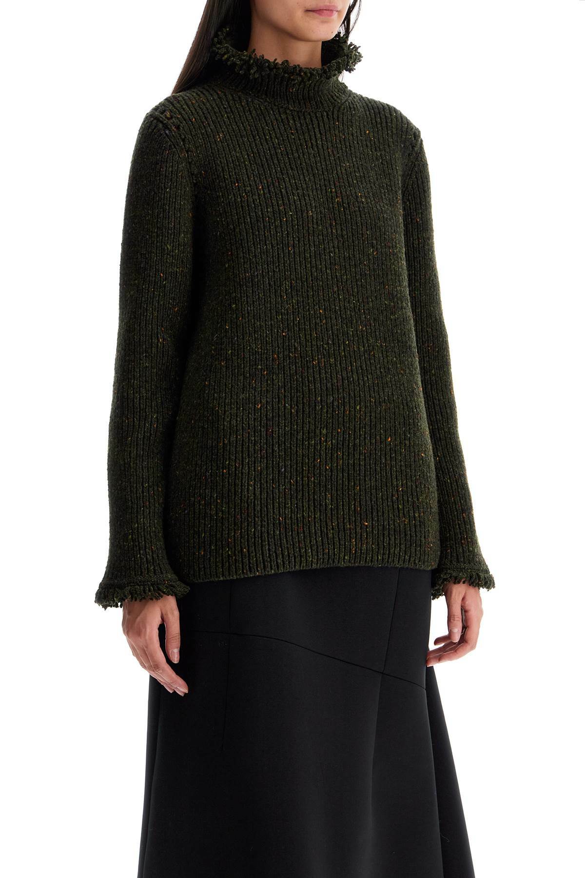 BURBERRY fringe sweater with t Green Burberry