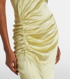 Veronica Beard Huntleigh ruched silk-blend satin gown
