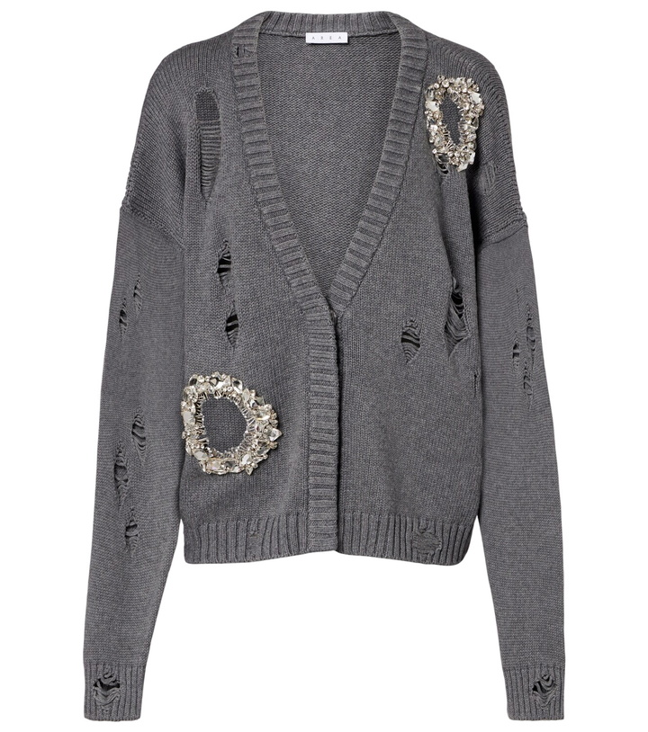 Photo: Area Distressed cotton and cashmere cardigan