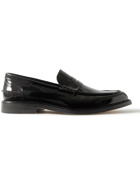 VINNY's - Townee Patent Leather Penny Loafers - Black
