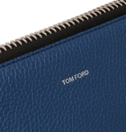 TOM FORD - Full-Grain Leather Pouch - Blue