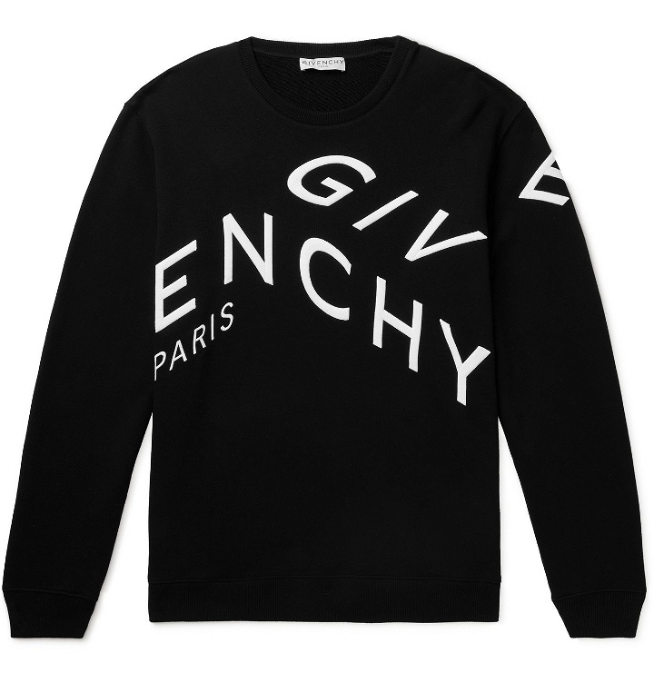 Photo: GIVENCHY - Logo-Embroidered Loopback Cotton-Jersey Sweatshirt - Black