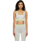 Casablanca Gray & Green Seamless Bralette