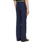 Marni Navy Virgin Wool Trousers