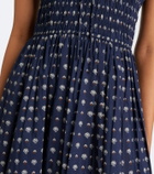 Dôen Quinn printed cotton poplin midi dress