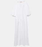 Adriana Degreas Puff-sleeve cotton maxi dress