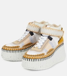 Chloe - Nama mesh high-top sneakers
