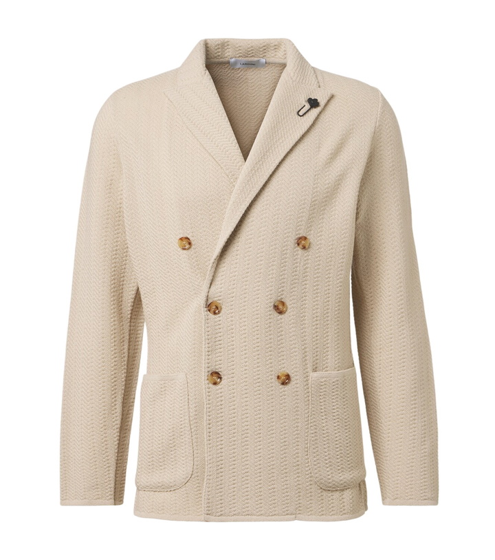 Photo: Lardini Double-breasted virgin wool blazer