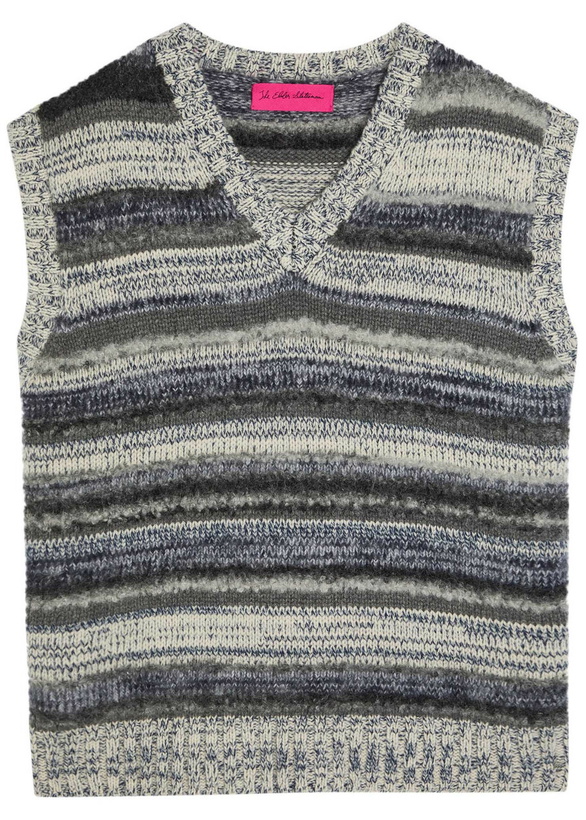 Photo: The Elder Statesman Striped-knit Cashmere-blend Vest Multicoloured 1