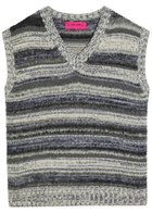 The Elder Statesman Striped-knit Cashmere-blend Vest Multicoloured 1