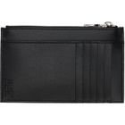 Diesel Black Zip Pocket Leather Card Holder