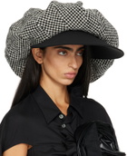 Junya Watanabe Black & White Wool Houndstooth Hat
