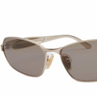Balenciaga Eyewear BB0355S Sunglasses in Gold/Brown 