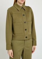 Vince Jersey-knit Jacket Olive