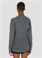 Detachable Shrug Camisole Sweater in Grey