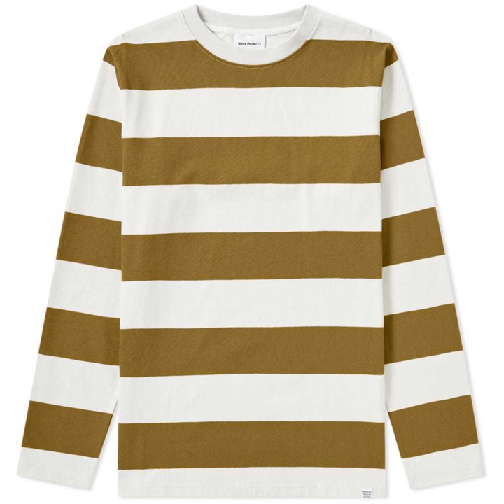 Photo: Norse Projects Long Sleeve Johannes Wide Stripe Tee Brown