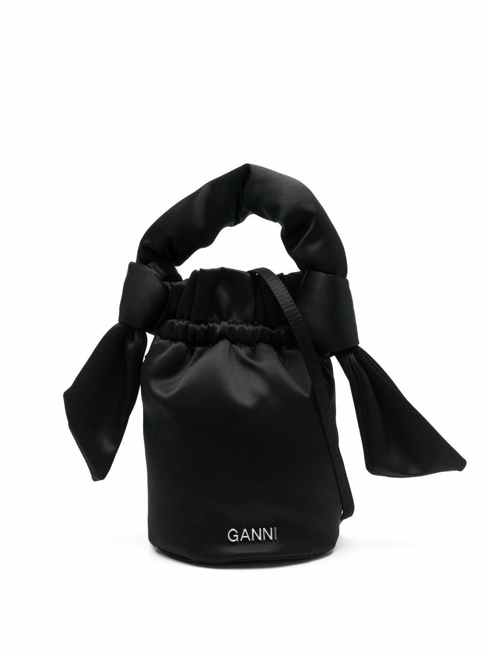 GANNI: The Knot bag in recycled nylon - Lime