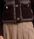 Moncler Down-paneled wool-blend cardigan