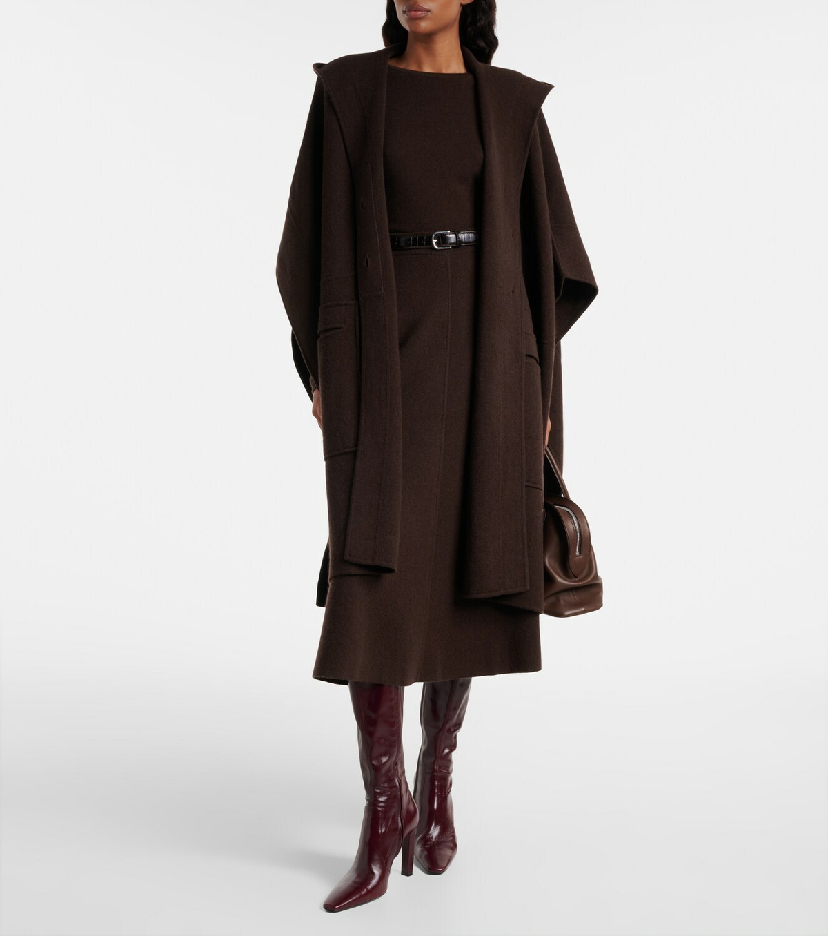 Jardin des Orangers Wool and cashmere midi skirt