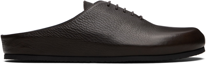 Photo: JACQUEMUS Brown 'Les Mules Derbie' Derbys