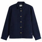 Folk Men's Assembly Jacket in Indigo Basketweave