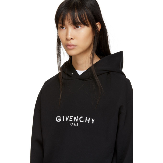 Givenchy Black Vintage Logo Hoodie Givenchy