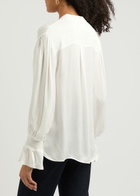 Alice + Olivia Onica Chiffon Blouse Off White