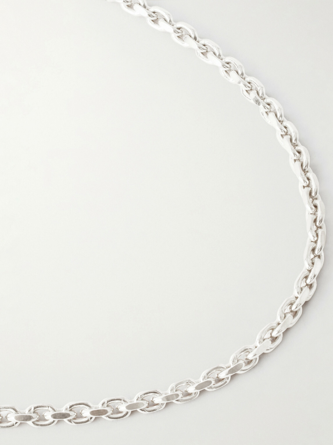 Mikia - Sterling Silver and Emerald Chain Bracelet - Silver
