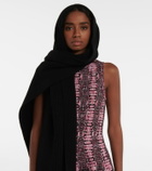 Alaïa Wool and cashmere hood scarf