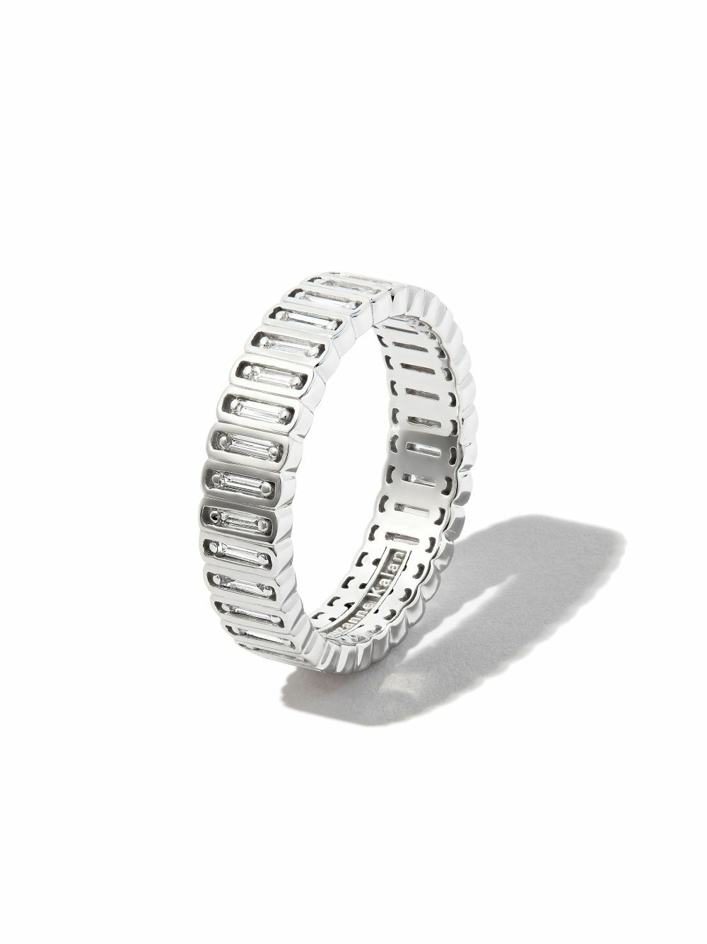 Suzanne Kalan 18kt White Gold Inlay Diamond Eternity Band Ring