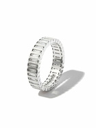 Suzanne Kalan 18kt White Gold Inlay Diamond Eternity Band Ring