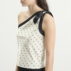 Kijun Women's Polka Dot Scarf Top in Ivory
