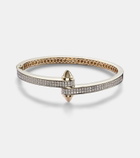 Rainbow K Storm 14kt gold bangle with diamonds