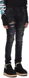 AMIRI Black Bandana Thrasher Jeans