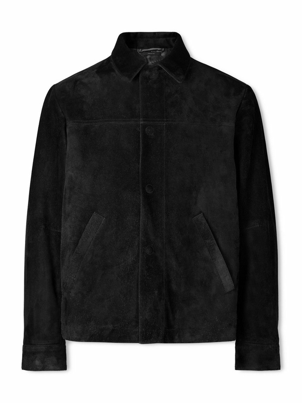 Photo: TOM FORD - Brushed-Suede Chore Jacket - Black