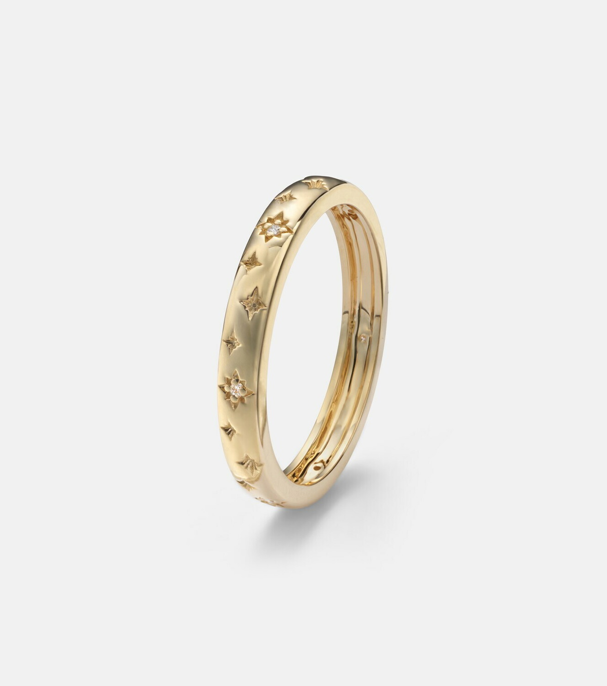 Stone and Strand Northern Star 14kt gold ring with diamonds