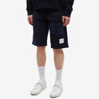 Thom Browne Men's Tonal 4 Bar Sweat Short in Navy