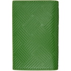 Bottega Veneta Green Debossed Card Holder