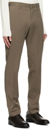 ZEGNA Taupe Four-Pocket Trousers