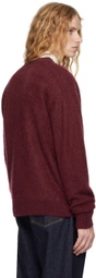 KAPTAIN SUNSHINE Burgundy Royal Alpaca Knit Cardigan