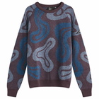 By Parra Men's Stupid Lava Lamp Knitted Pullover in Dark Mahogany