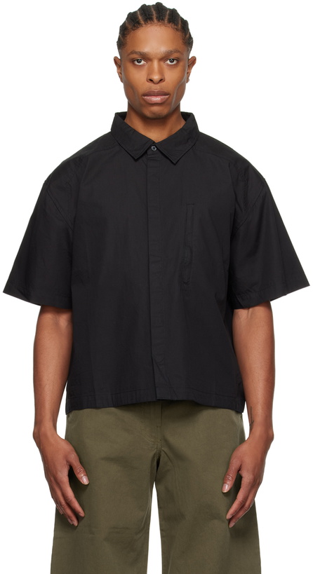 Photo: Entire Studios Black Zip Pocket Shirt