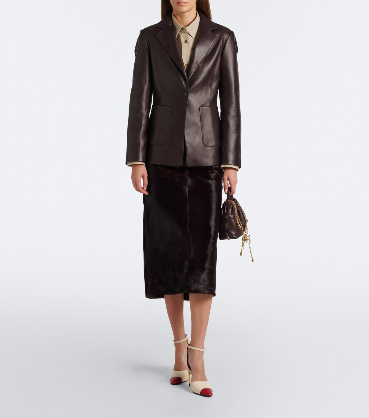Joseph Glenview leather blazer