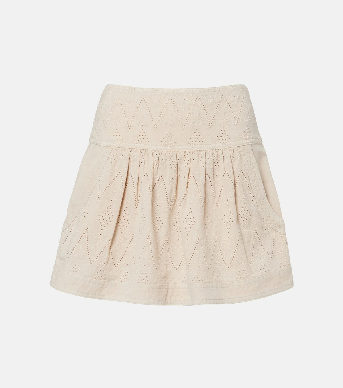 Marant Etoile Kelise broderie anglaise cotton miniskirt