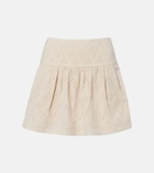 Marant Etoile Kelise broderie anglaise cotton miniskirt