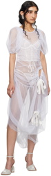 Wed SSENSE Exclusive Off-White Tie Midi Dress